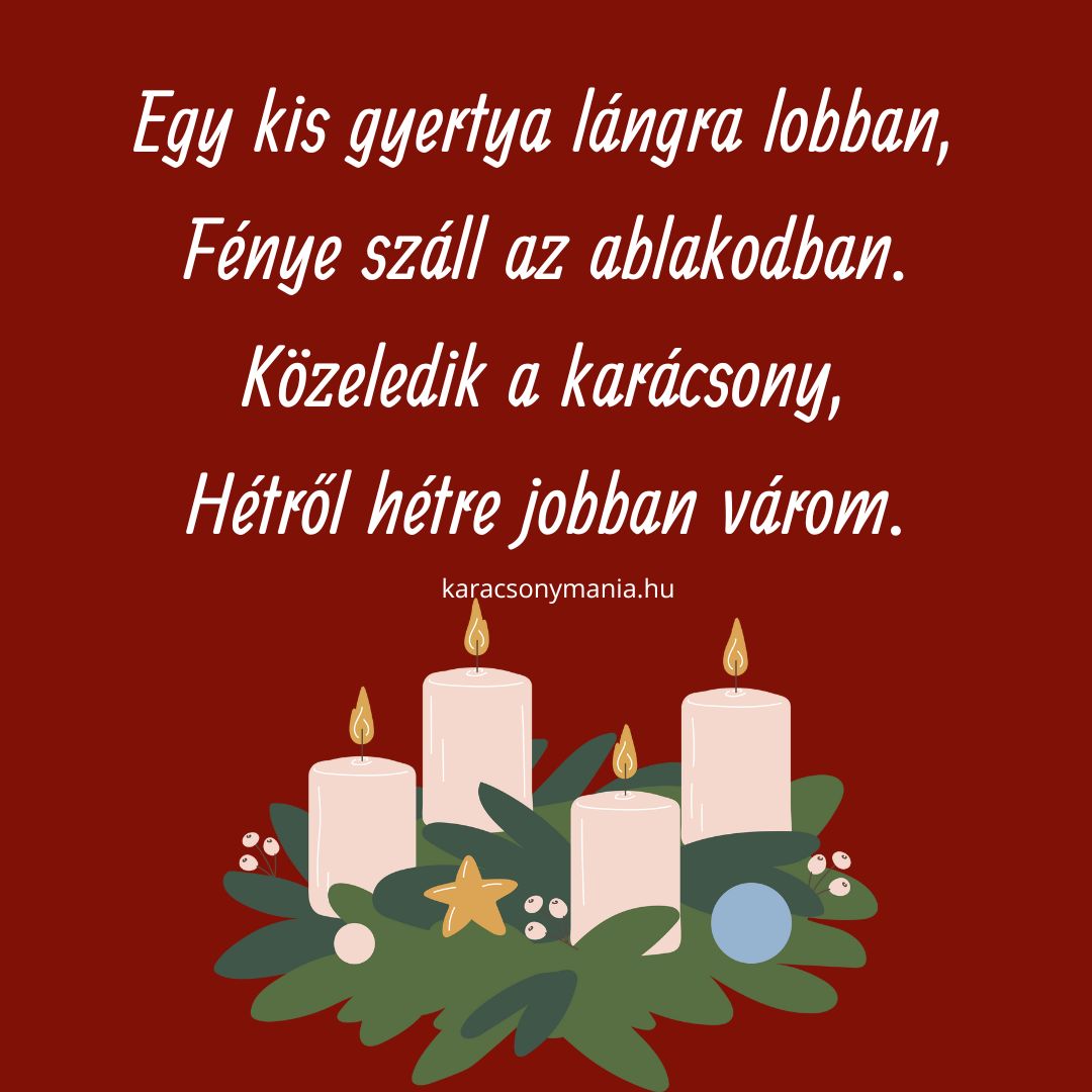 adventi vers első gyertyagyújtásra gyerekeknek